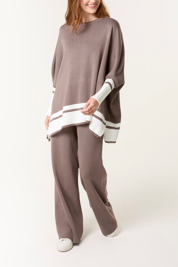 Qed London Border Striped Edge Co-Ord Set