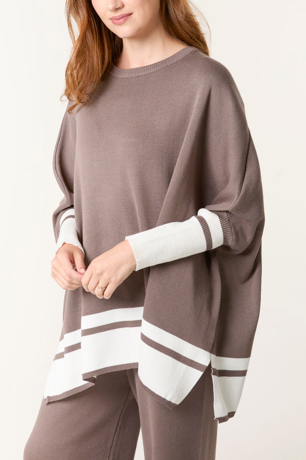 Qed London Border Striped Edge Co-Ord Set