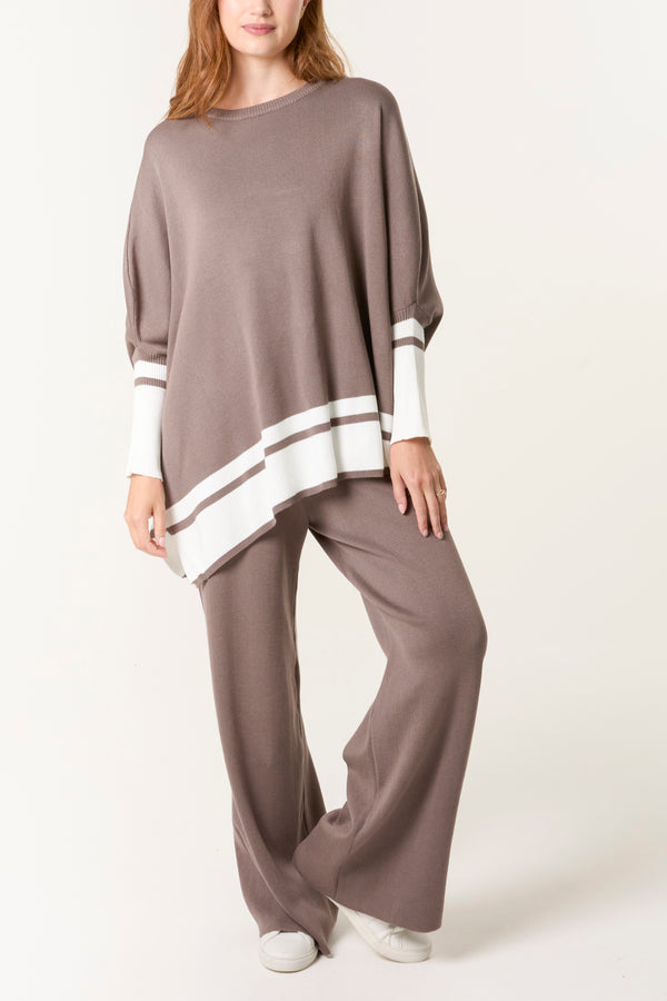 qed london Border Striped Edge Co-Ord Set