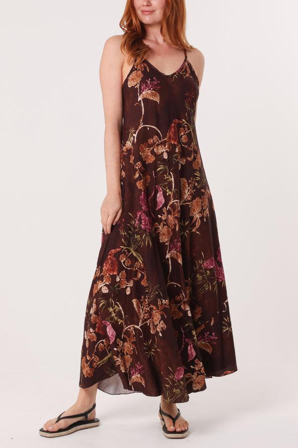 Qed London Botanical Flower Cami Maxi Dress