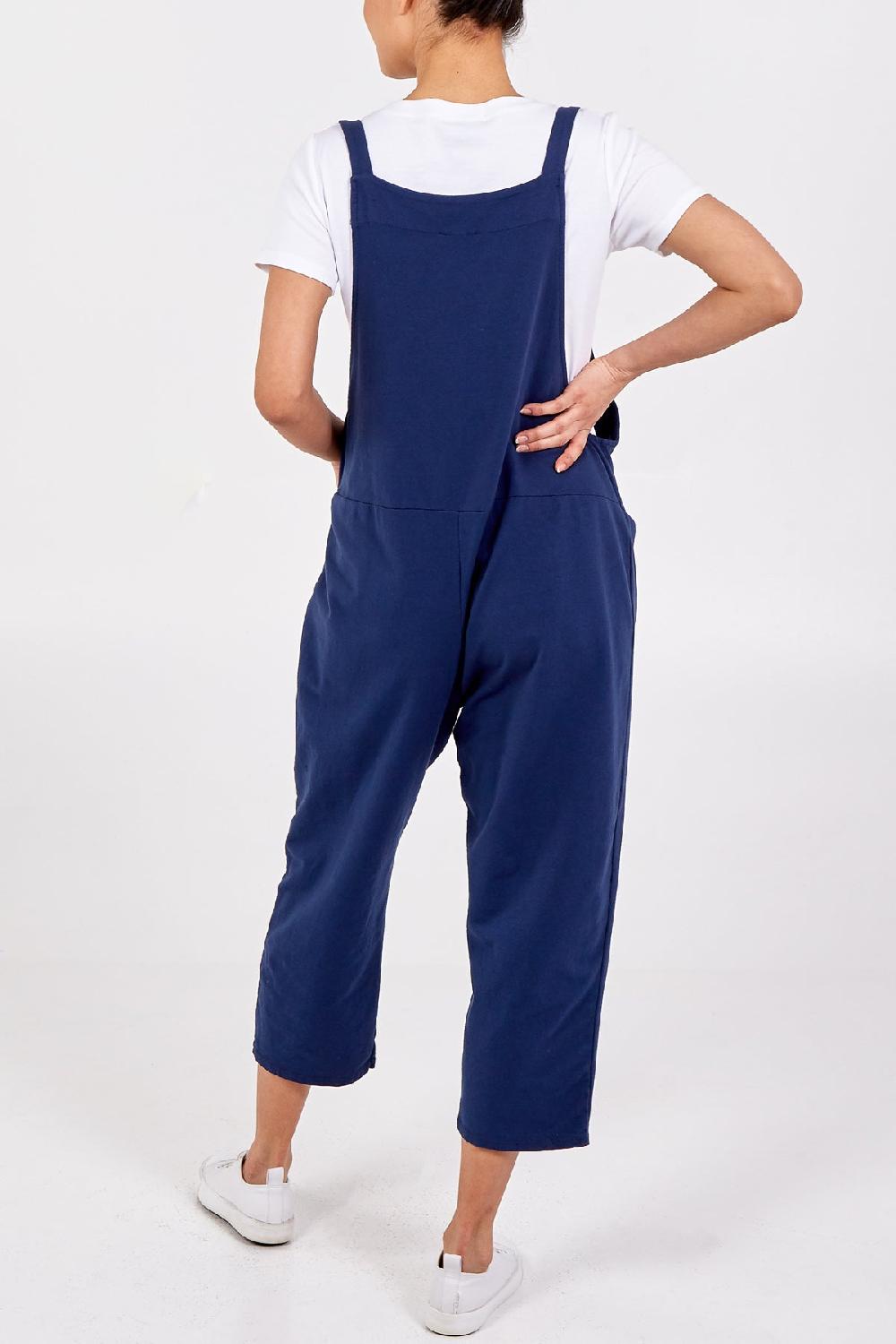 Qed London Bow Detail Plain Dungarees