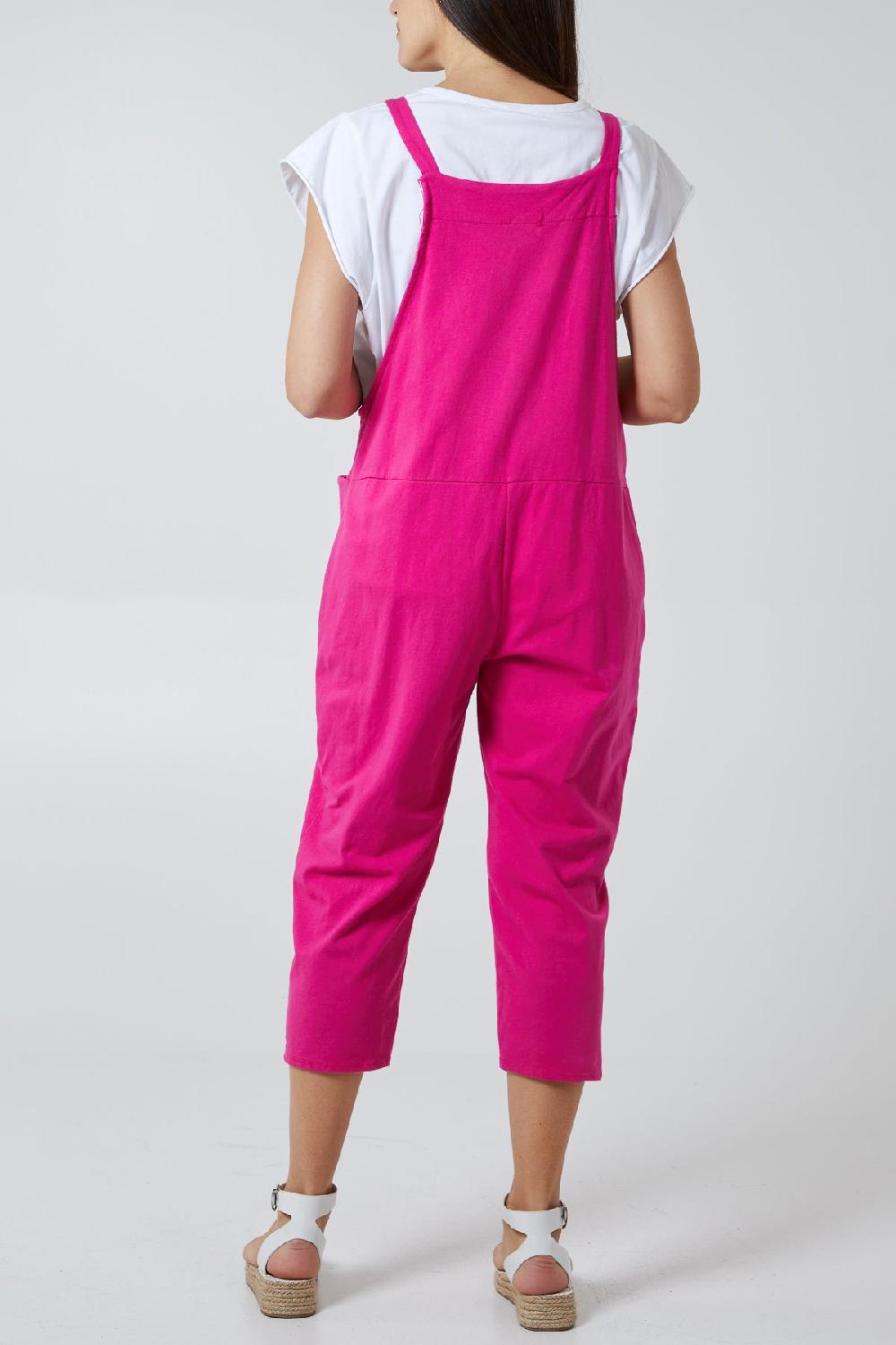 Qed London Bow Detail Plain Dungarees