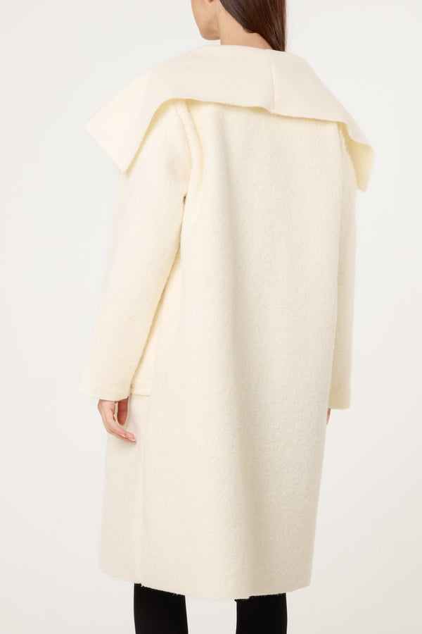 Qed London Brushed Wool Like Waterfall Coat