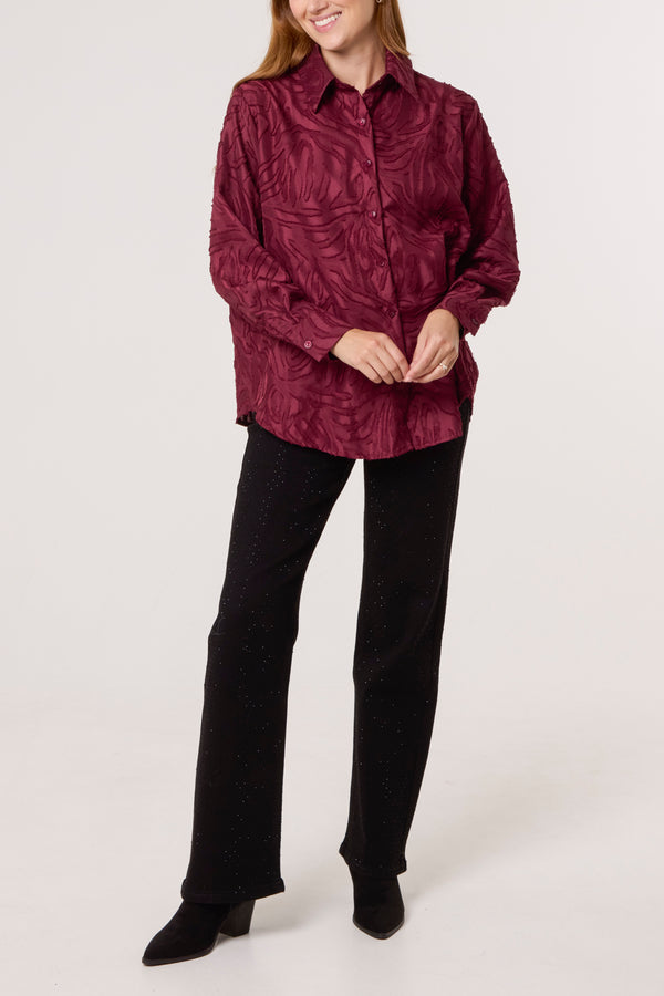 Qed London Burnout Abstract Swirl Shirt