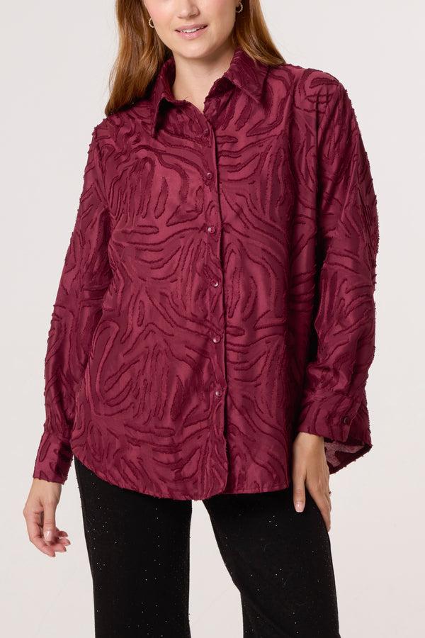 qed london Burnout Abstract Swirl Shirt