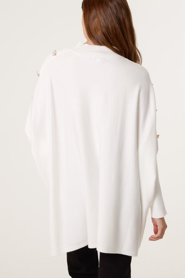 Qed London Butterfly Sleeve Ribbed Batwing Jumper