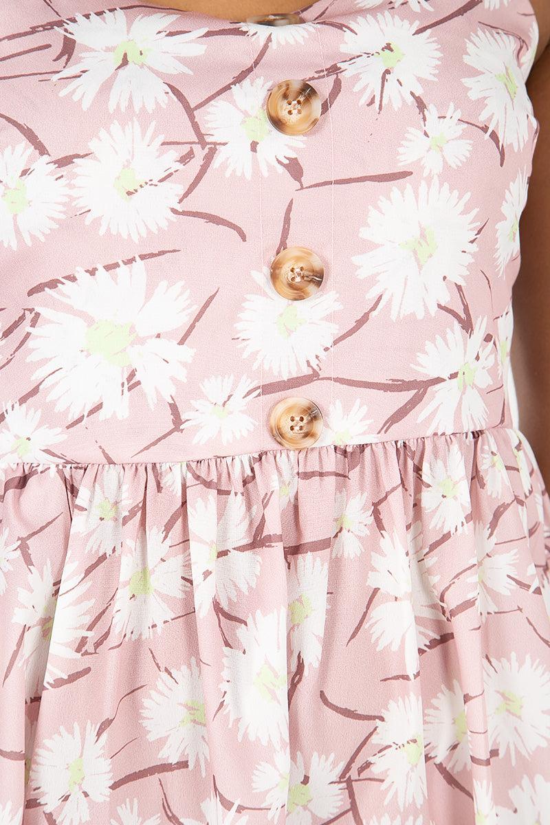 Qed London Button Front Sun Dress