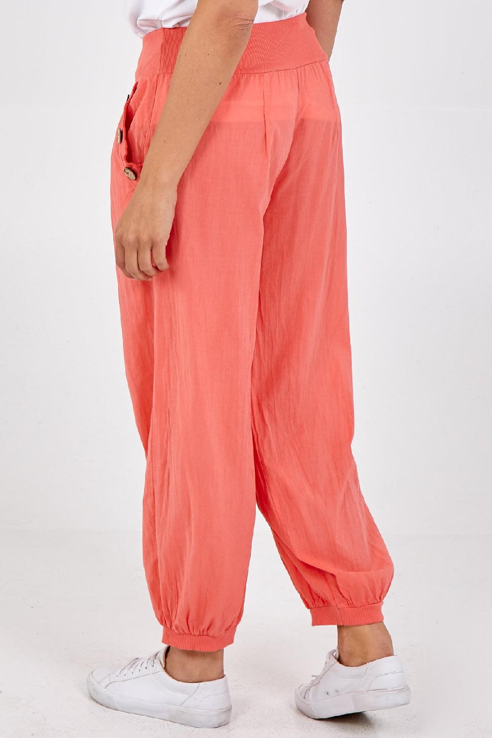 Qed London Button Pocket Detail Harem Pants