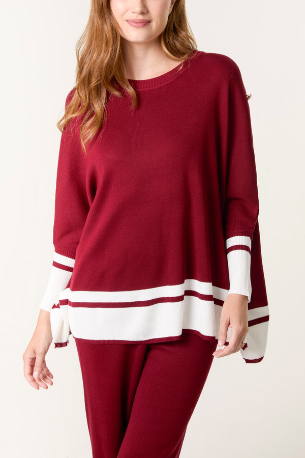 Qed London Button Sleeve Border Edge Co-Ord Set