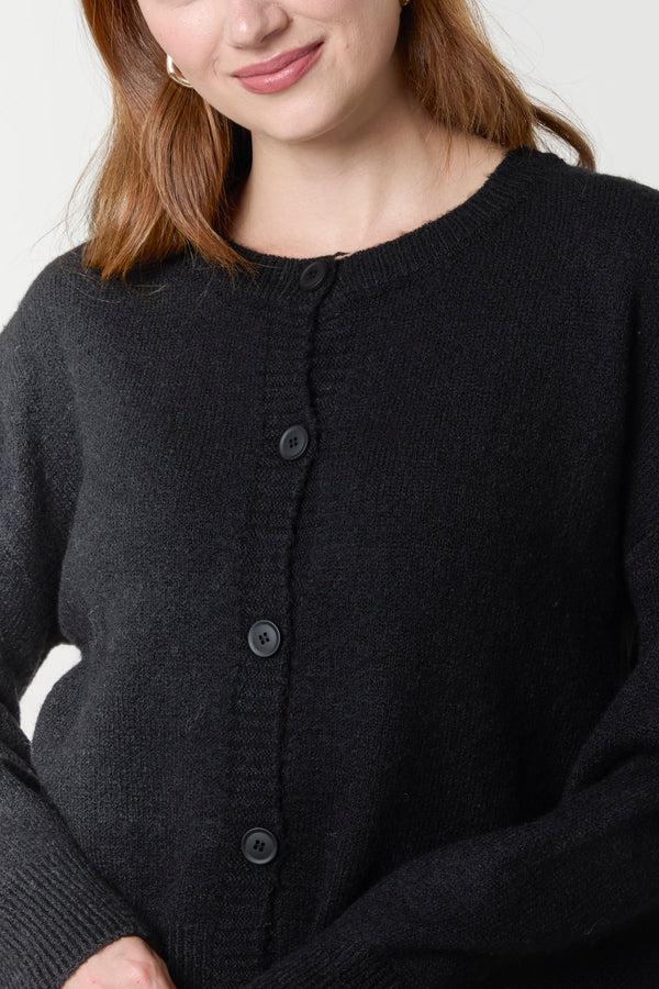 Qed London Button Through Knit Cardigan