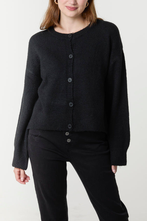 qed london Button Through Knit Cardigan