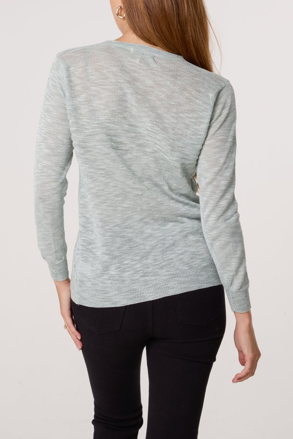 Qed London Button Through Pocket Cardigan