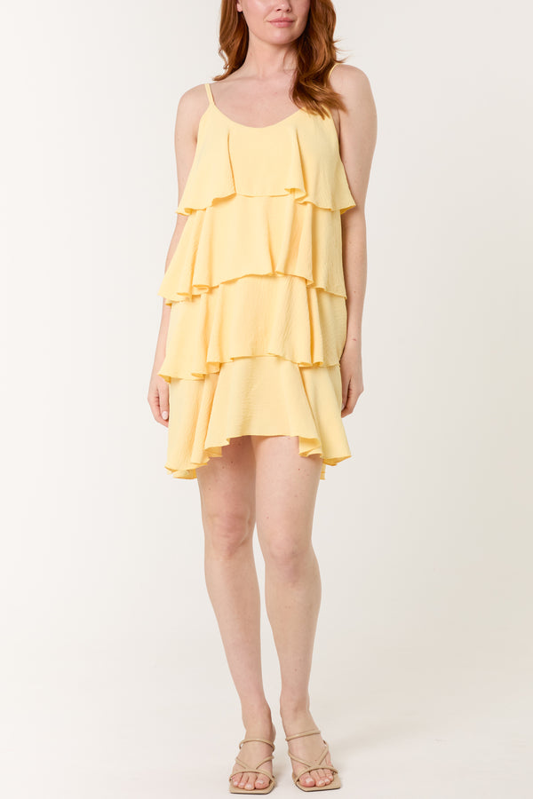 qed london Cami Strap Layered Mini Dress