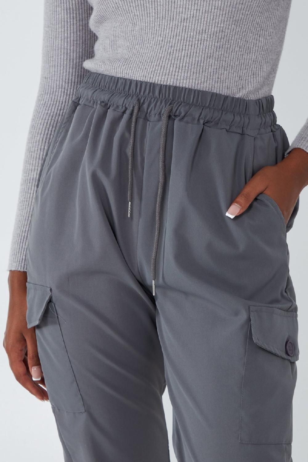 Qed London Cargo Cuffed Jogger With Side Pockets
