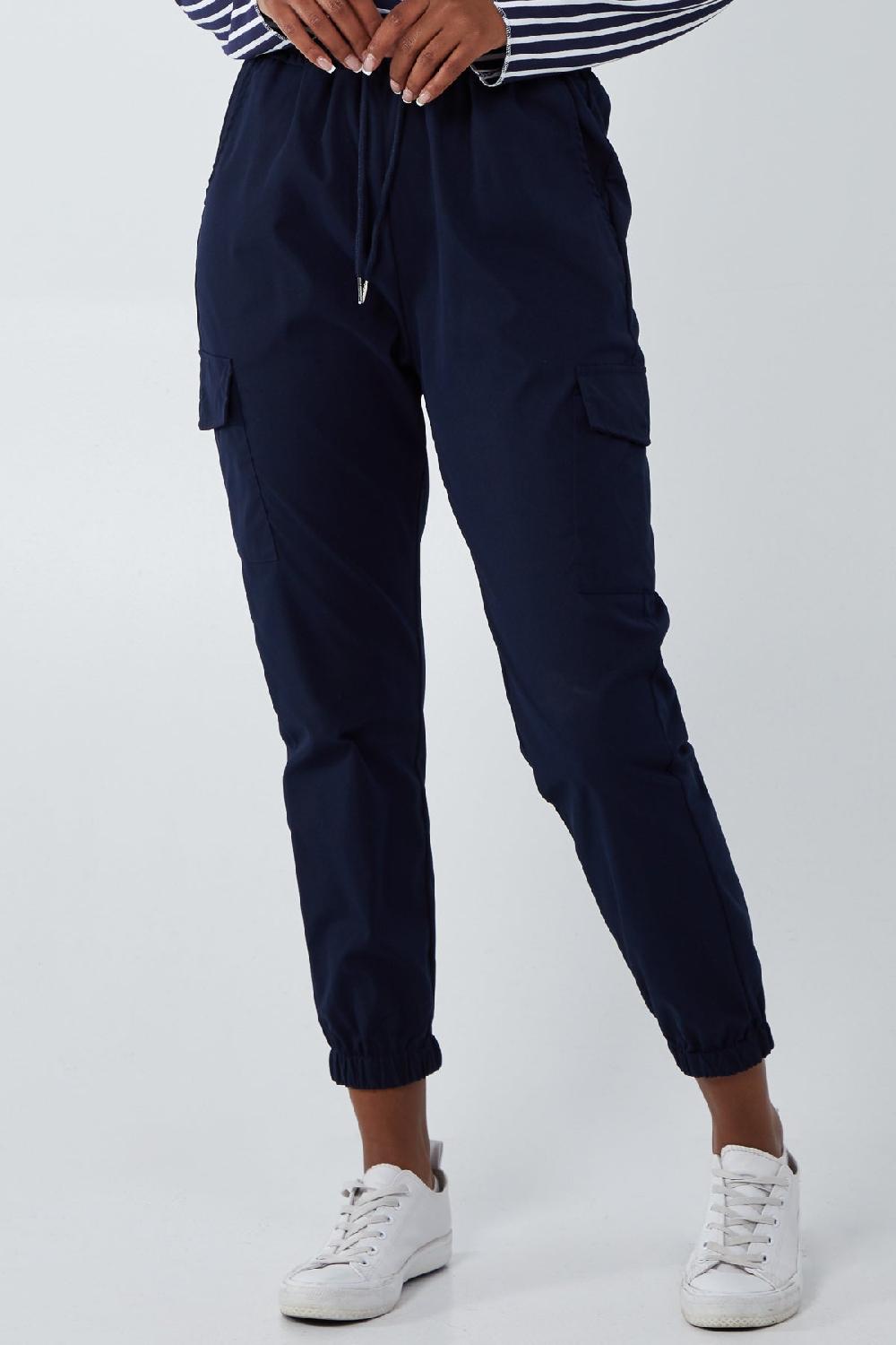Qed London Cargo Cuffed Jogger With Side Pockets