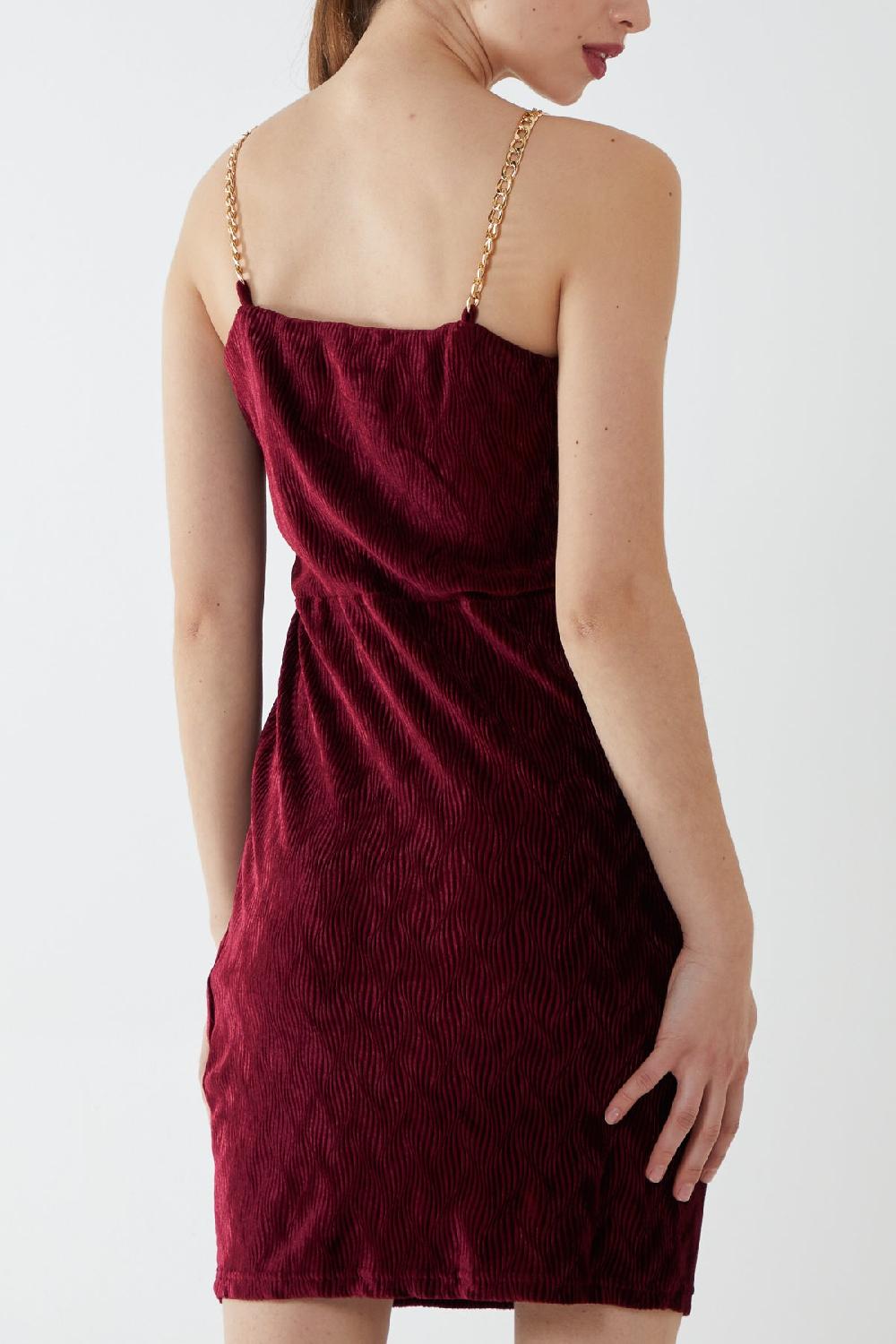 Qed London Chain Strap Mini Dress