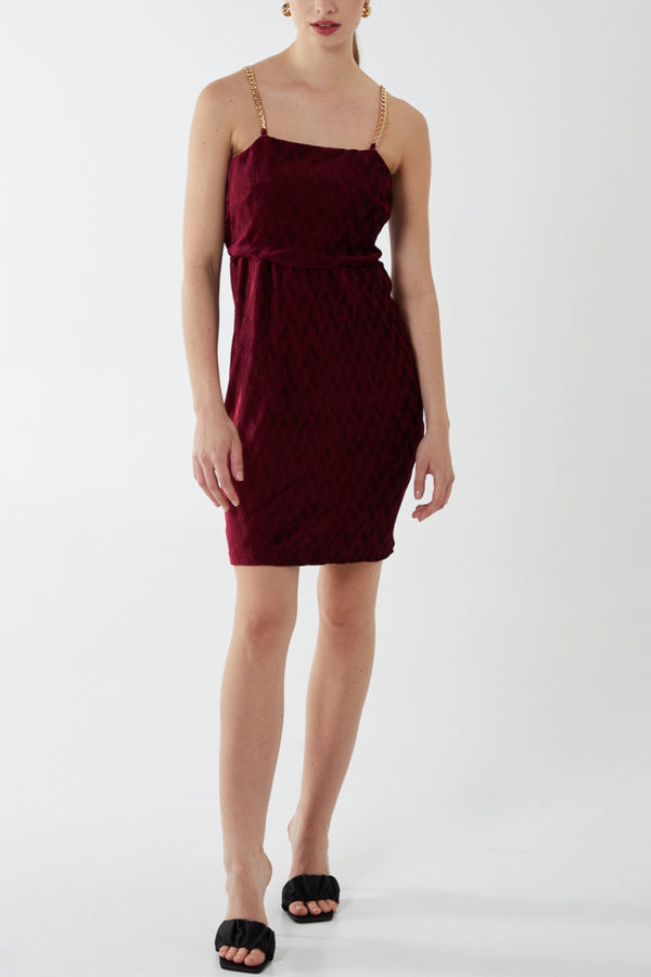 qed london Chain Strap Mini Dress