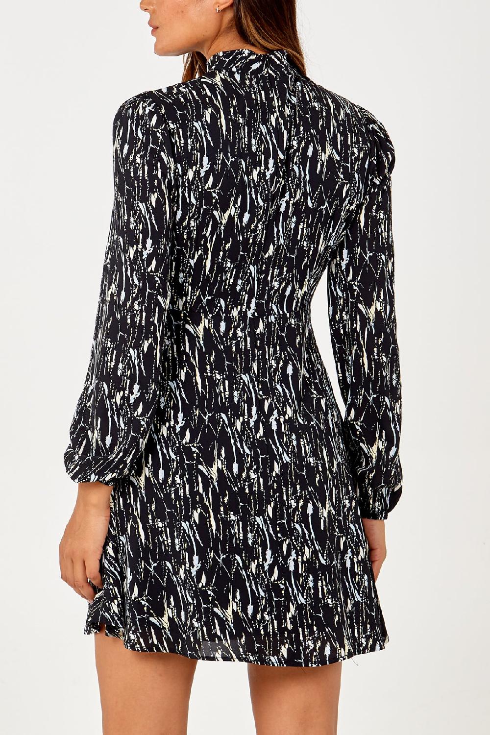 Qed London Choker Neck Midi Dress