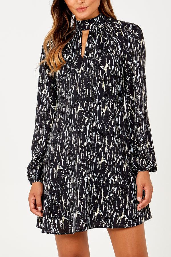 qed london Choker Neck Midi Dress