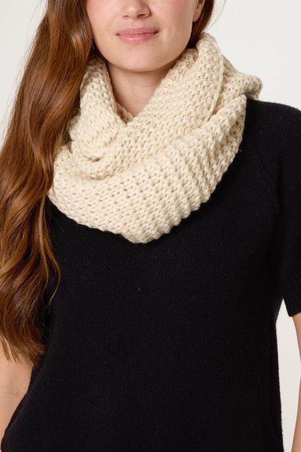 Qed London Chunky Knit Snood Scarfs