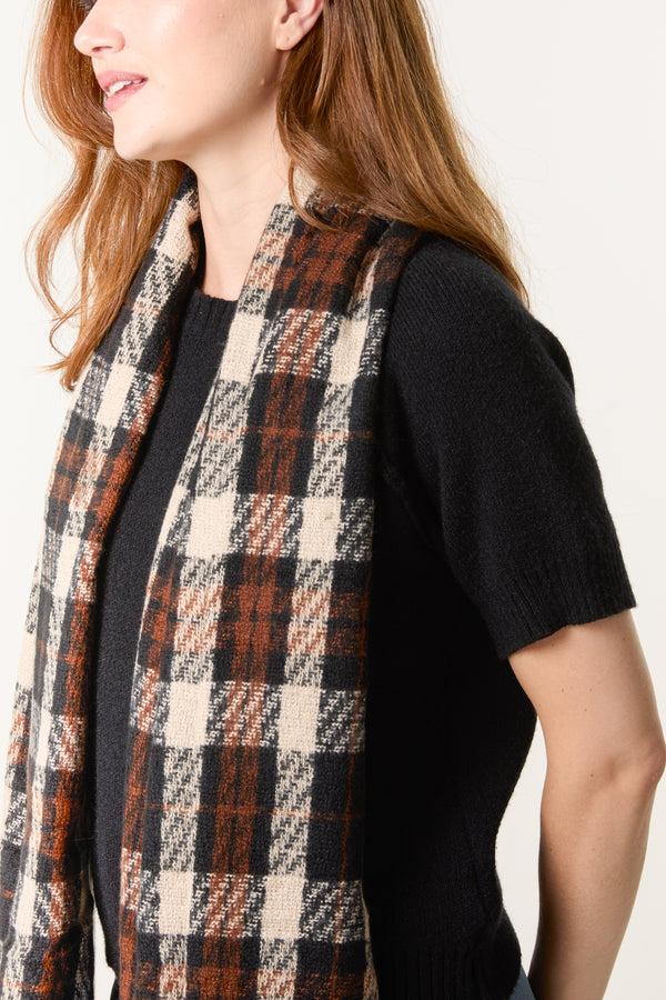 Qed London Classic Tartan Tassel Scarf