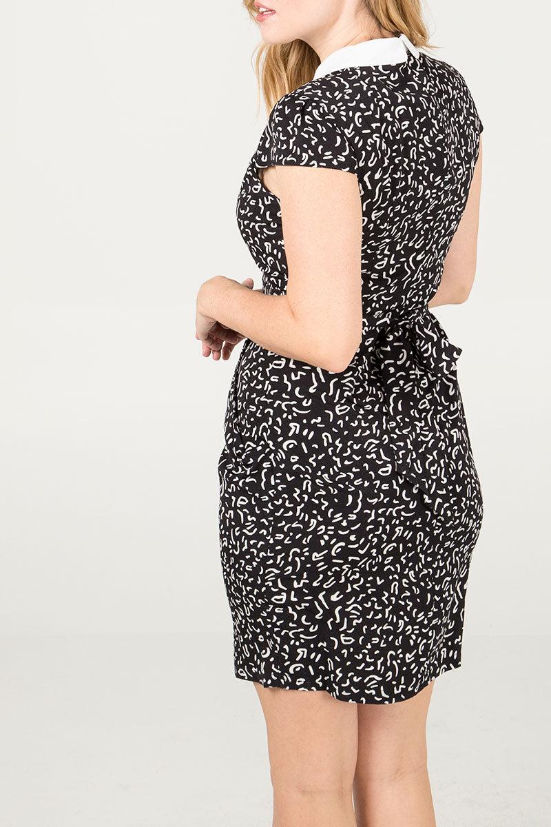 Qed London Collar Detail Tulip Dress