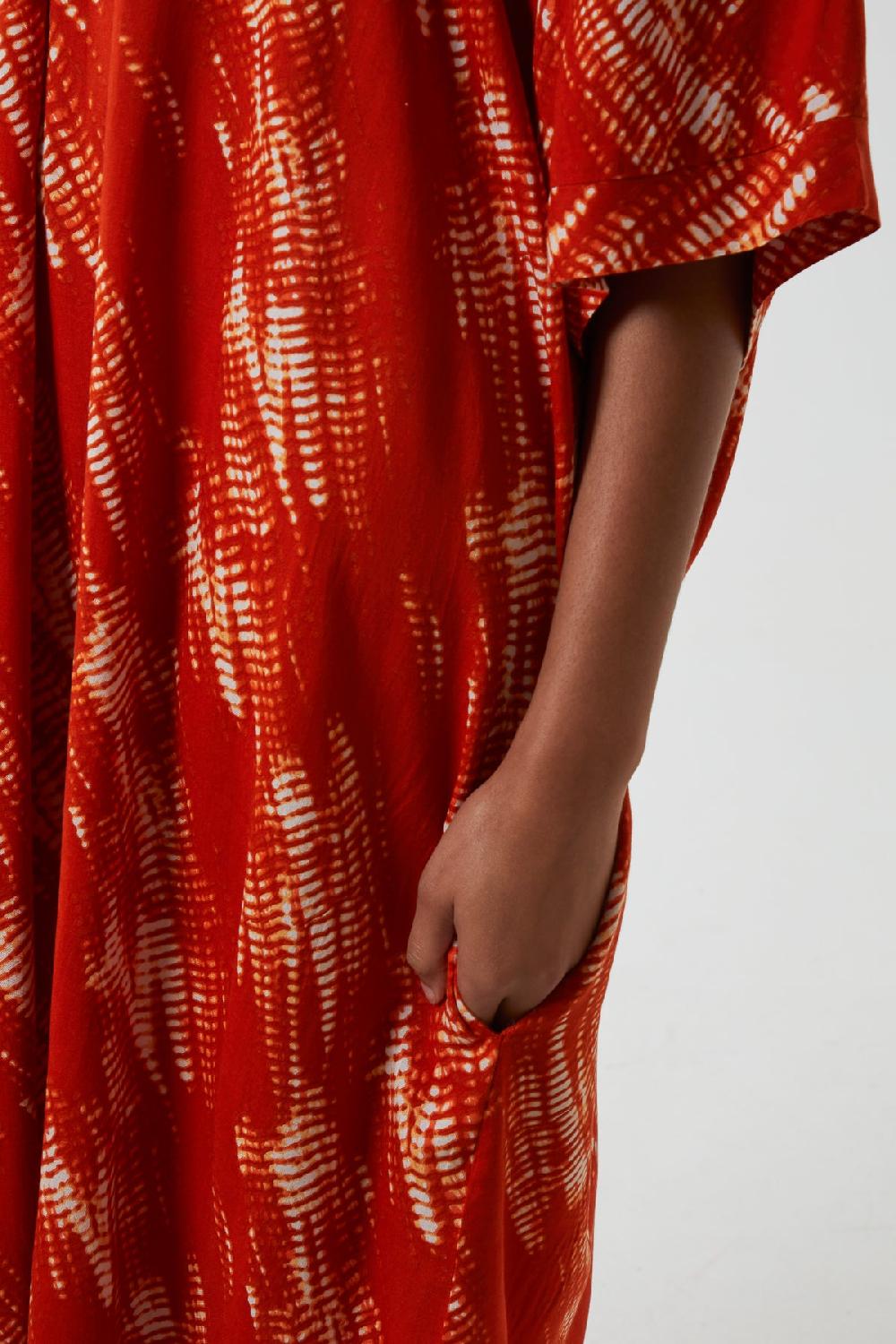 Qed London Collar Tunic Printed Dress