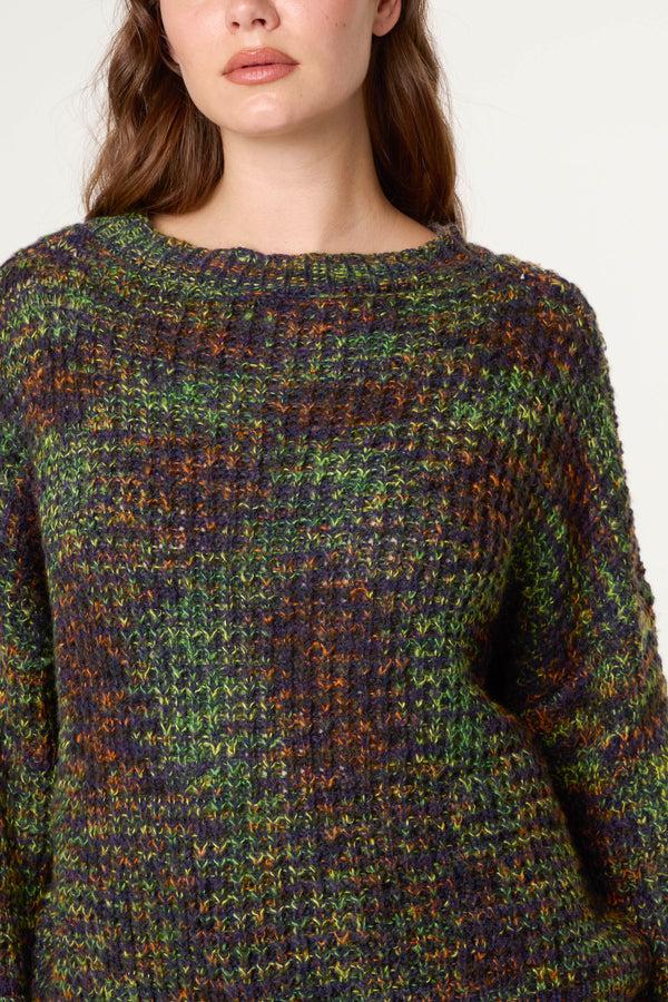 Qed London Colour Blend Crew Knit Jumper