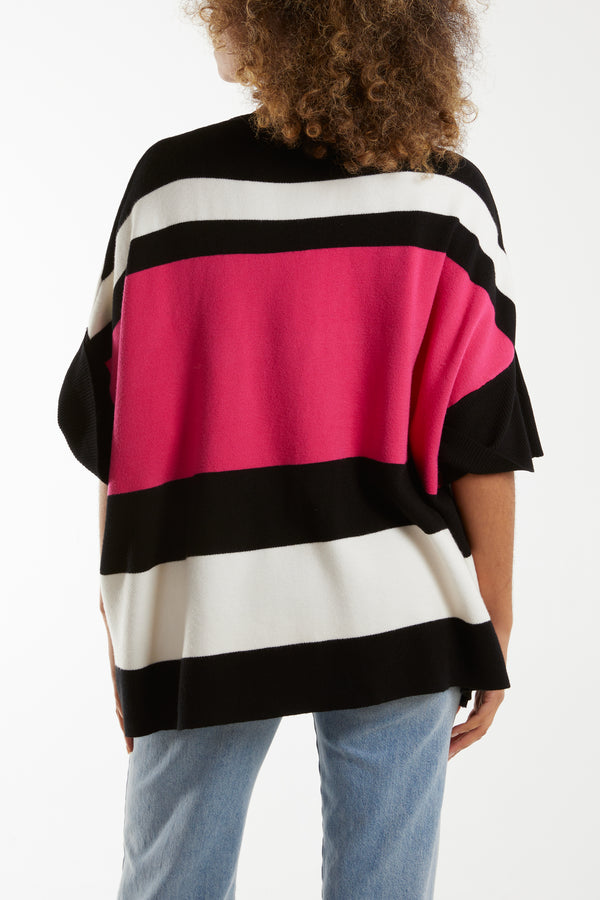 Qed London Colour Block Boxy Jumper