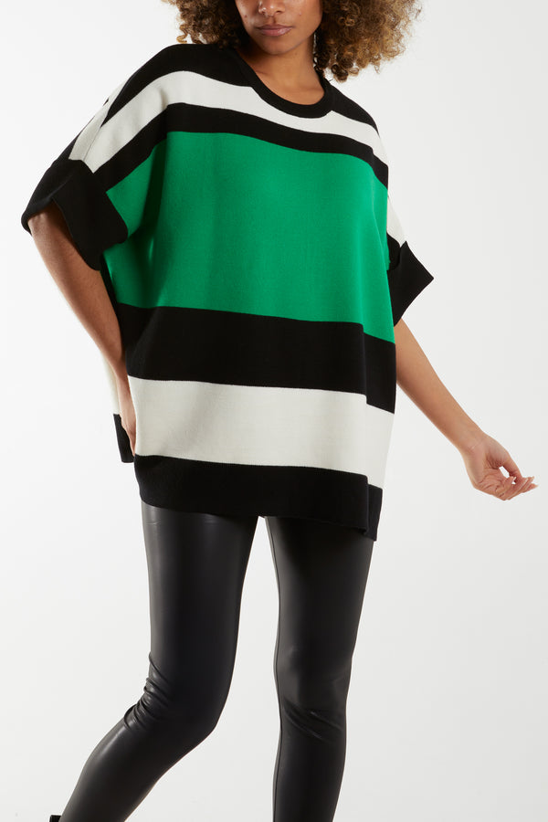 Qed London Colour Block Boxy Jumper