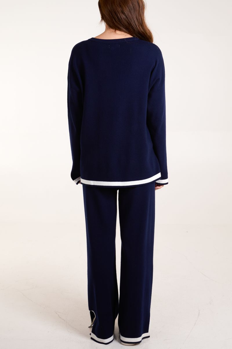 Qed London Contrast Border Knit Co-Ord