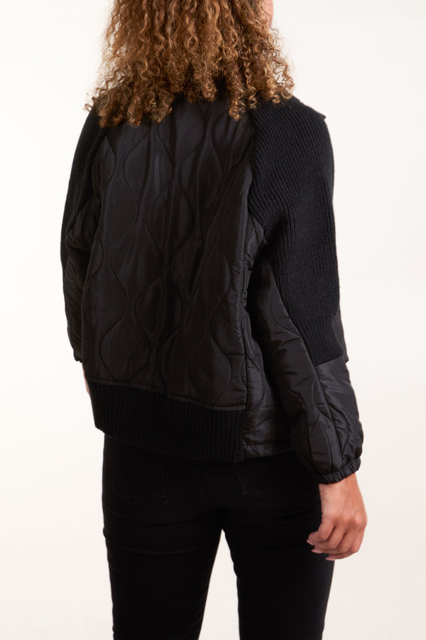 Qed London Contrast Quilted Shacket