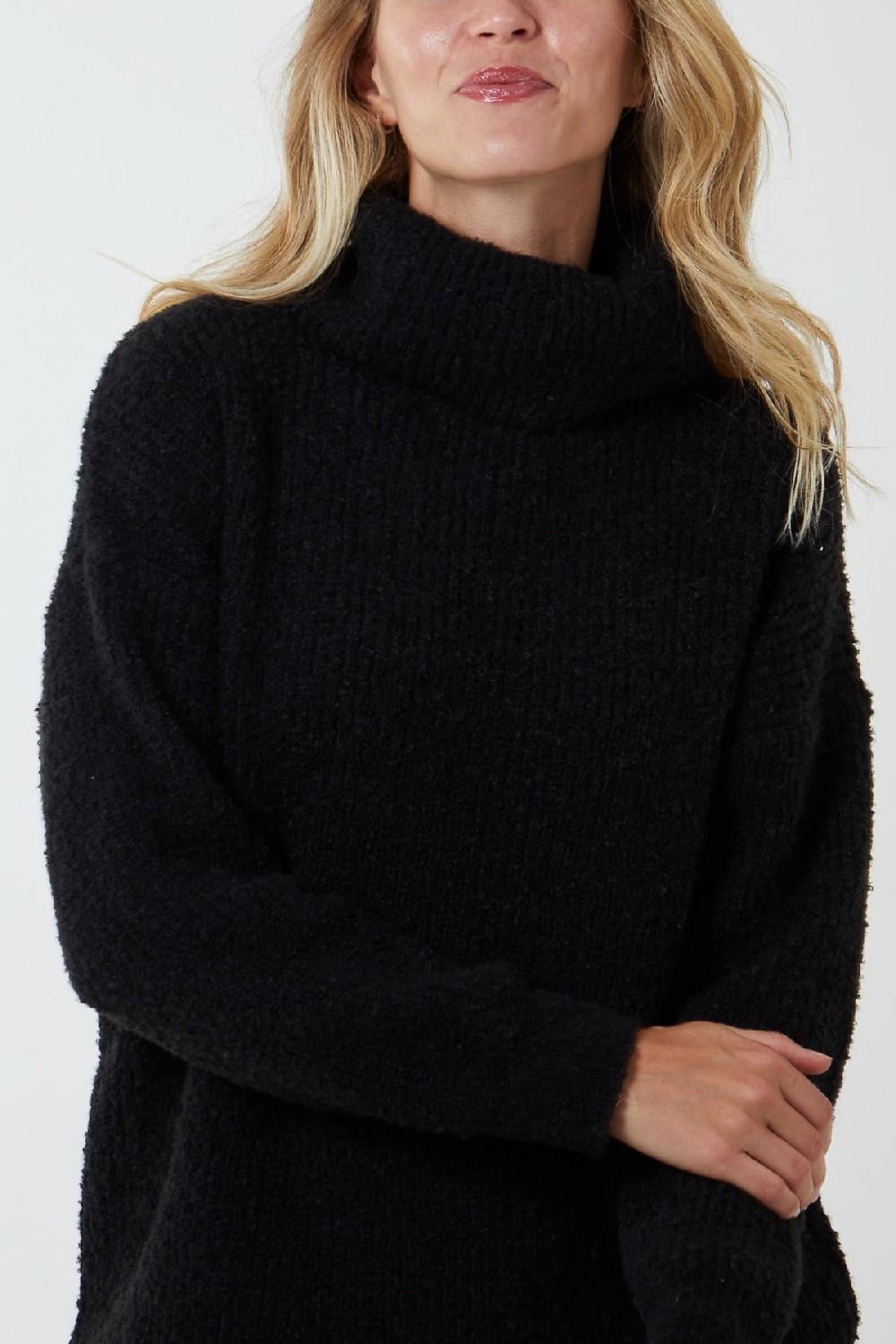 Qed London Cosy Roll Neck Knit Jumper