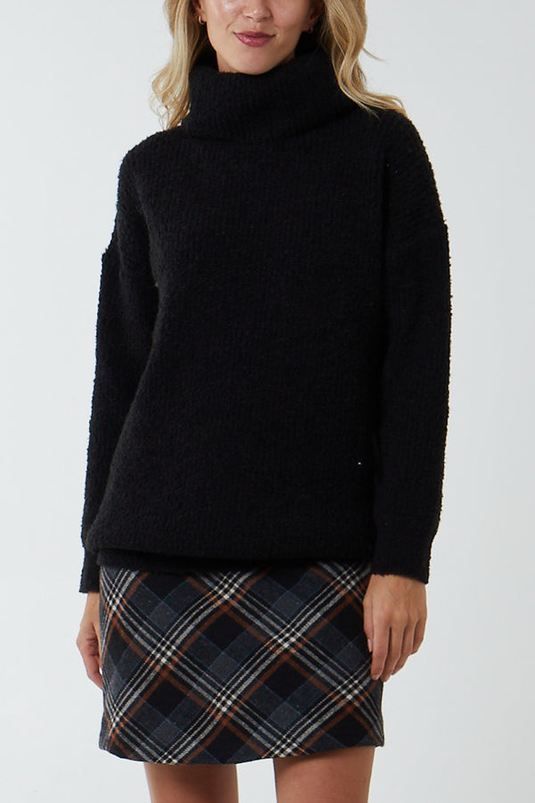 qed london Cosy Roll Neck Knit Jumper
