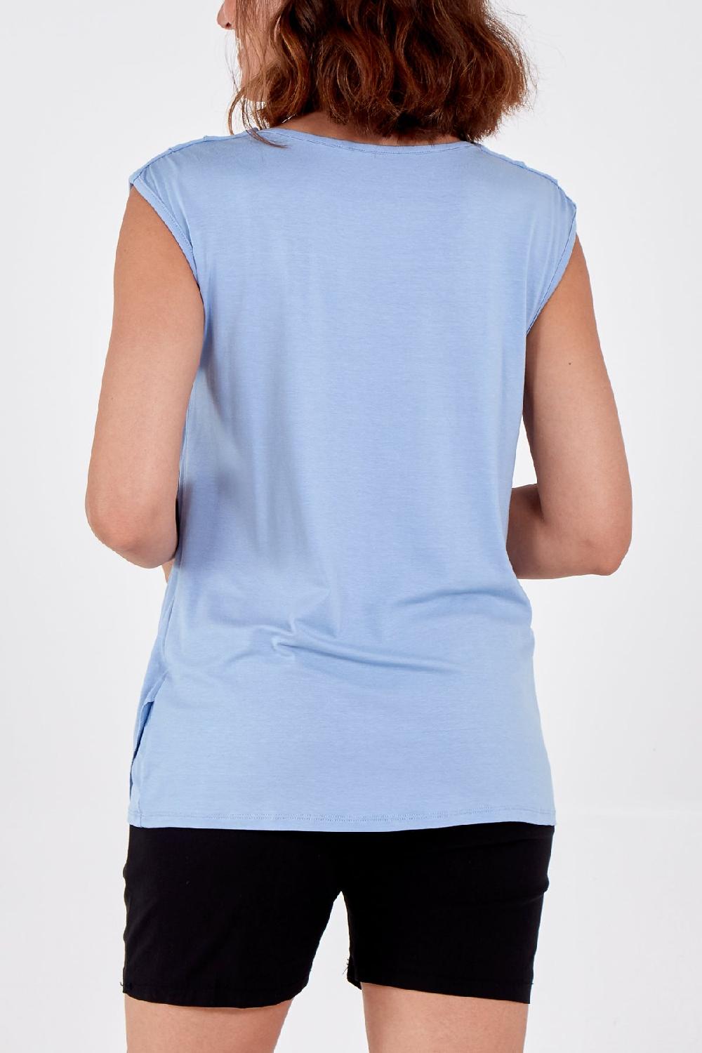 Qed London Cowl Neck Sleeveless Top