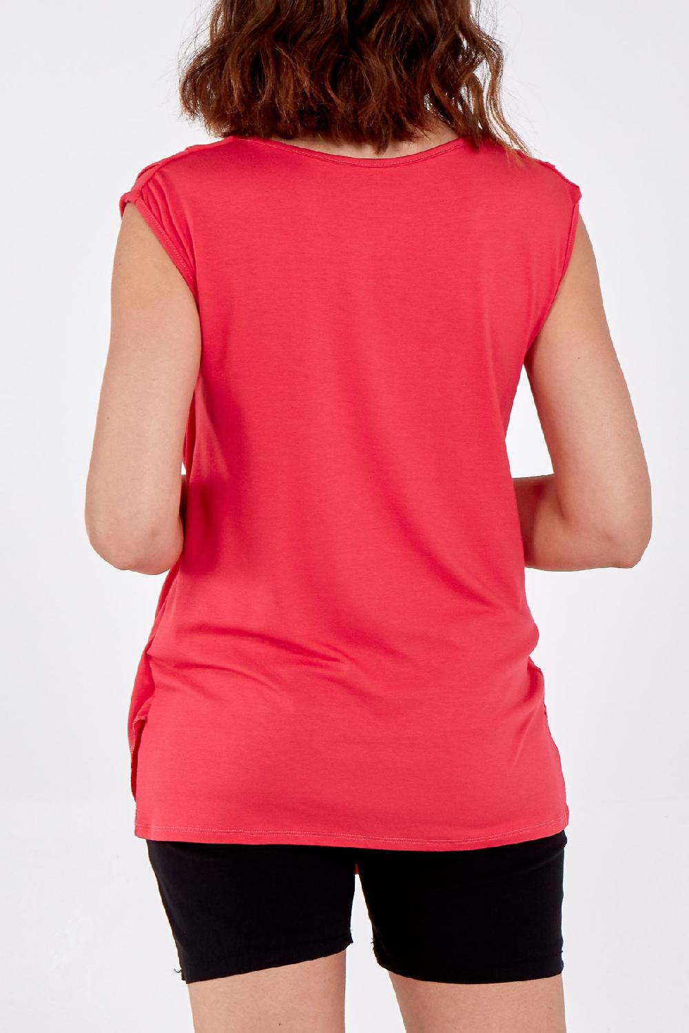 Qed London Cowl Neck Sleeveless Top