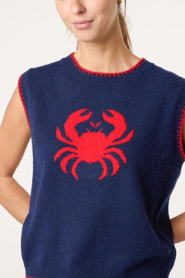 Qed London Crab Stitch Hem Knit Vest
