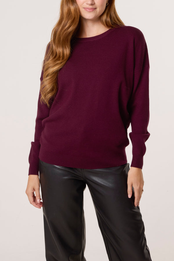 qed london Crew Neck Fine Knit Jumper