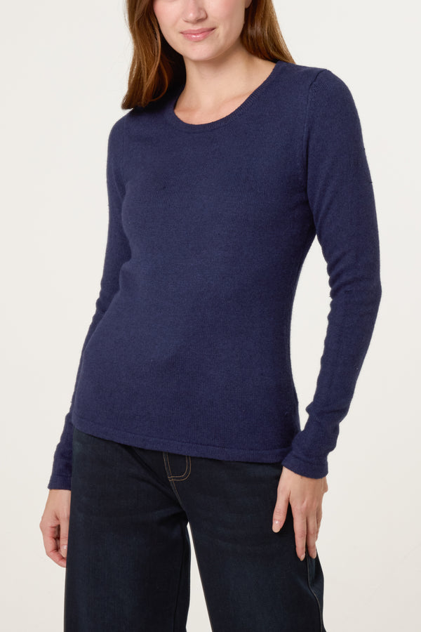 qed london Crew Neck Soft Knit Jumper