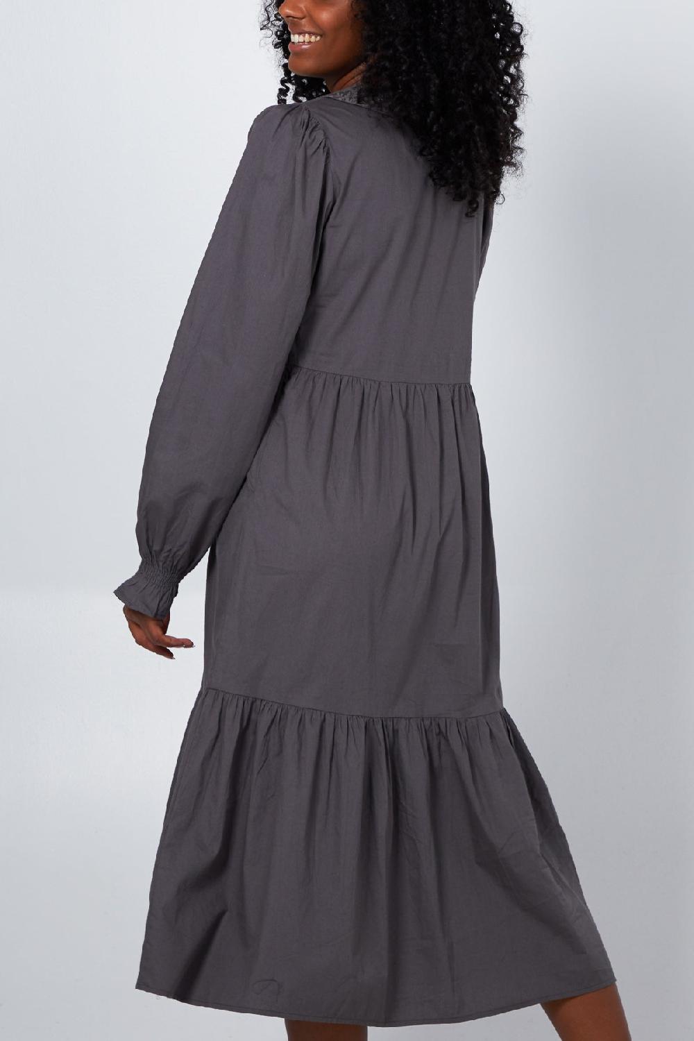 Qed London Crochet Collar Midi Dress