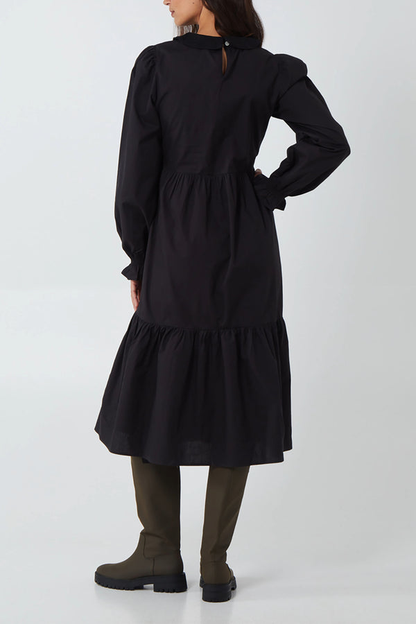 Qed London Crochet Collar Midi Dress