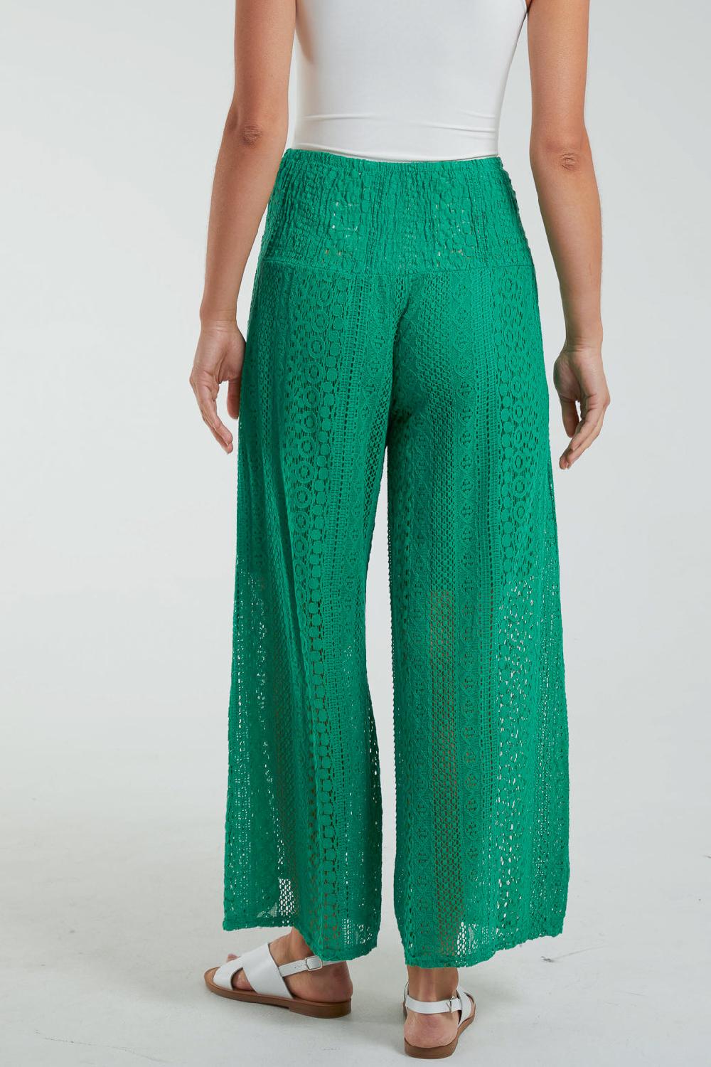 Qed London Crochet Shirred Waist Culottes