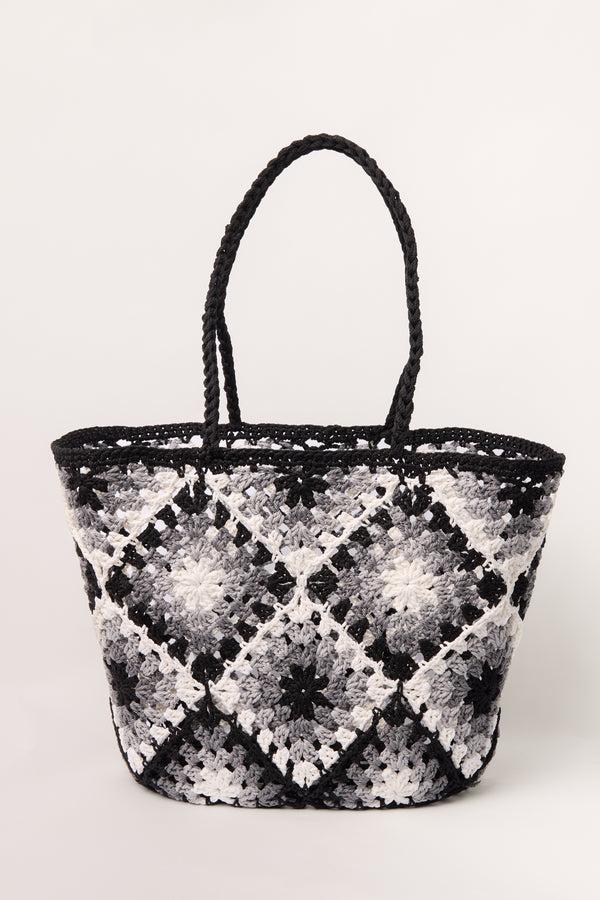 qed london Crochet Tote Bag