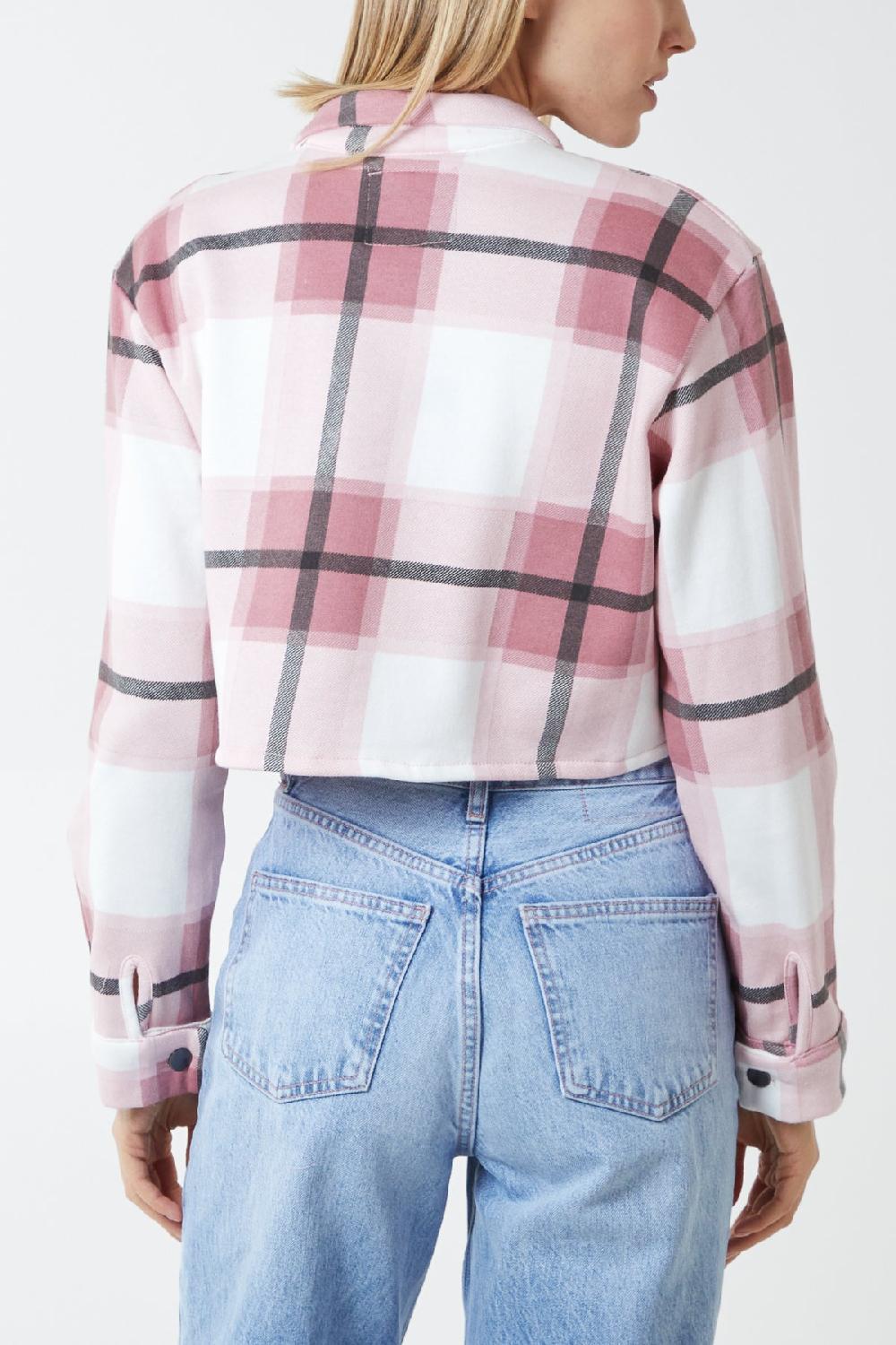 Qed London Crop Check Shacket