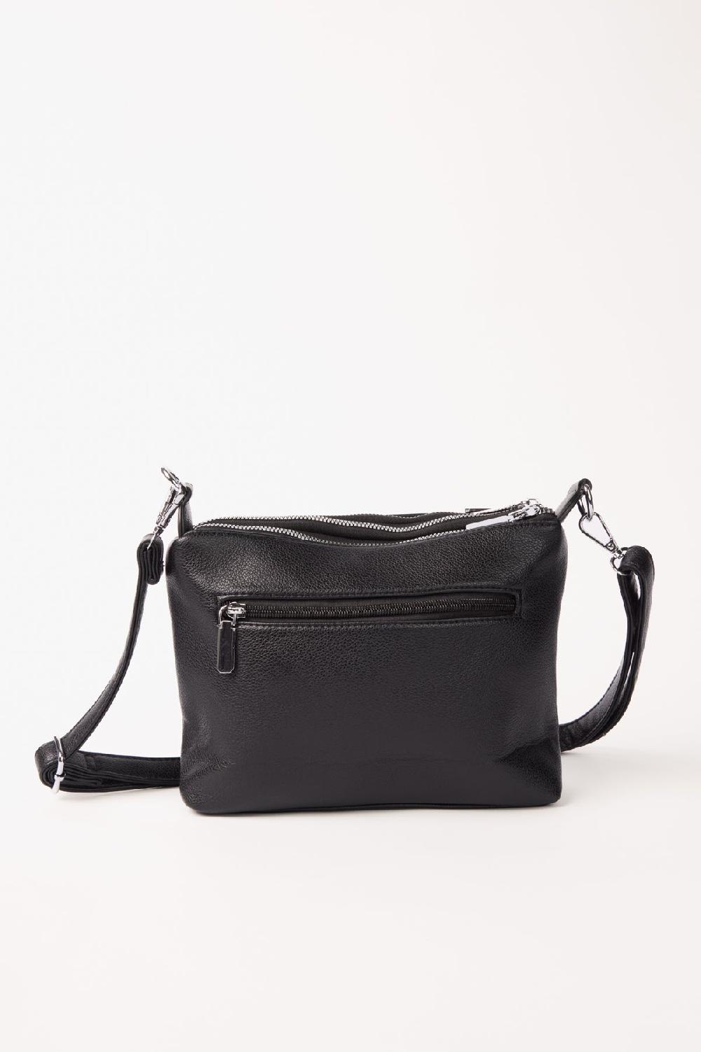 Qed London Cross Body Structured Bag W/ Pouch