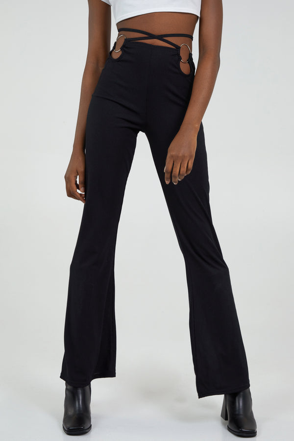 qed london Cross Waist Ring Trouser