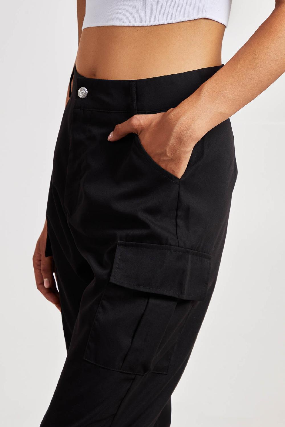 Qed London Cuffed Pocket Cargo Trousers