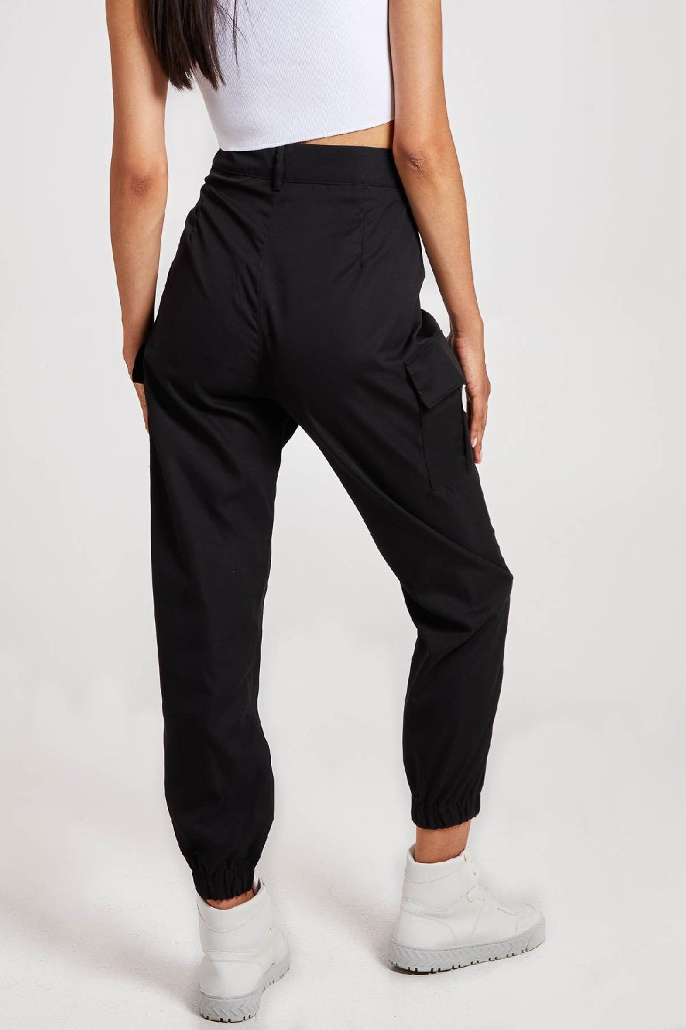 Qed London Cuffed Pocket Cargo Trousers