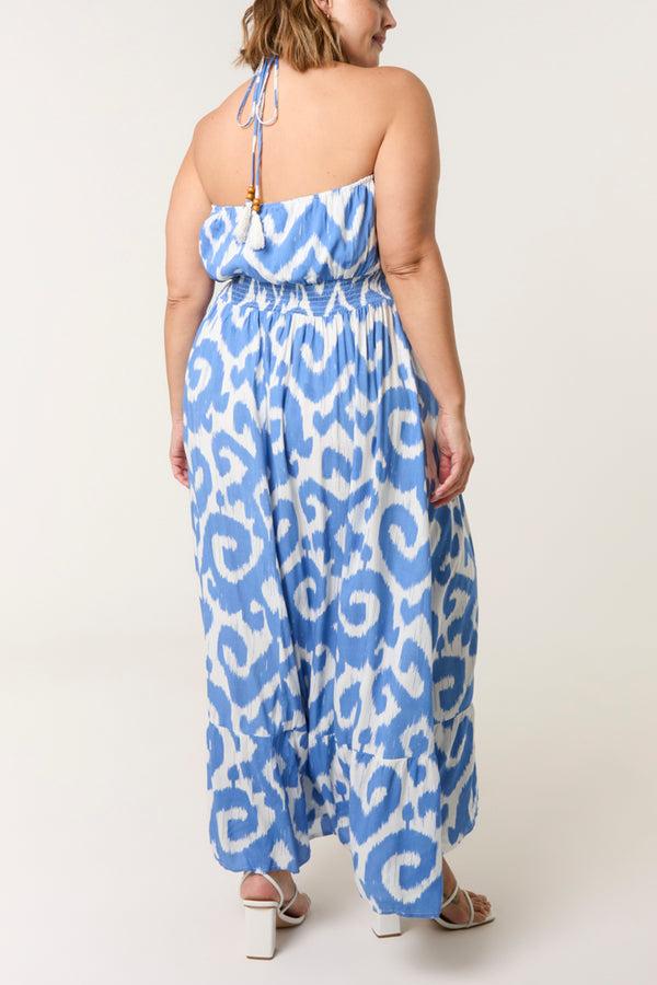 Qed London Curve Bandeau Shirred Waist Maxi Dress