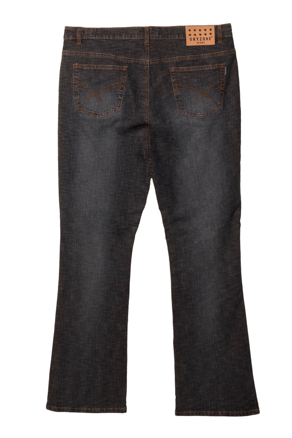 Qed London Curve Dark-Denim Double Button Jeans